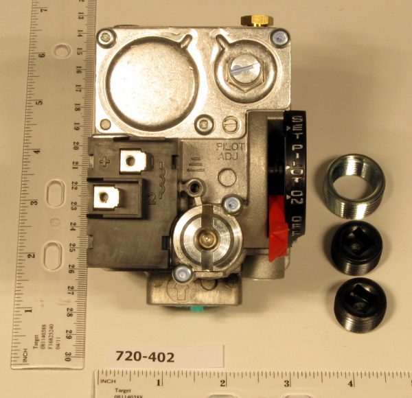 24v 1/2" X 3/4" Standing Pilot Dual Gas Valve 150000 BTU Includes LP Kit & Side