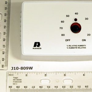 White 24v SPDT Wall Mount Dehumidstat 20-80% Relative Humidity