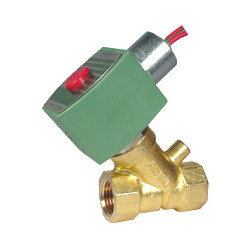 120/60 110/50 Vac 1/2" NPT. 2 Way N.C. Brass Solenoid Valve For Air & Water 180F