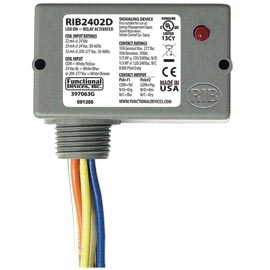 Enclosed Relay 10amp DPDT 24vac/dc/208-277vac
