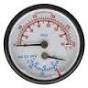 Temp/Pres Gauge 2-1/2" D 1/4" NPT 70-320F 0-75# 1-1/2" Long Shank Replaces 80561
