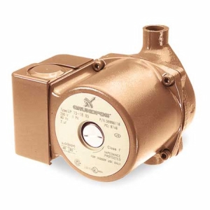 59896226 115V 1/25 HP 1 Speed 3/4" Sweat Housing Low Watt Bronze Circulator Pump