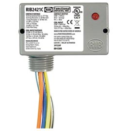 Enclosed Relay 10amp Spdt w/24vac/dc/120-277vac Coil -