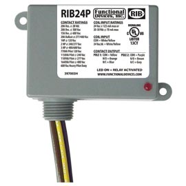 Enclosed Relay 20amp Dpdt 24vac/dc