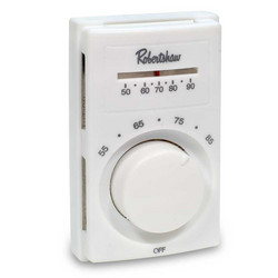 120/240/277v White 4 Wire DPST Line Volt Heating Thermostat 50-90F Replaces 500-