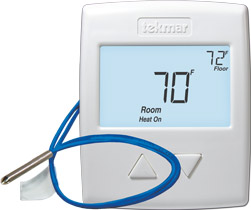 24v Digital Thermostat Single Stage Heat Only W/079 Slab Sensor Replaces Tek 509