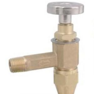 12930/12230 3/8" Flare X 1/4" NPT(m) Angle Fusible Valve 1-5/8" SHANK