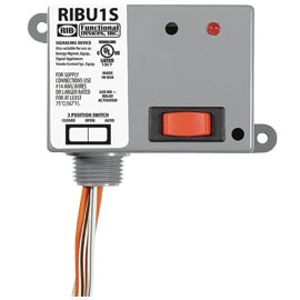 Enclosed Pilot Relay 10 Amp Spst-n/o + Override with 10-30 Vac/dc/120 Vac Coil