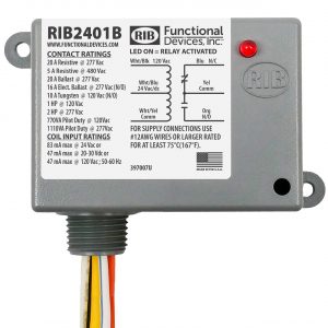 Enclosed Relay 20amp SPDT 24vac/dc/120vac