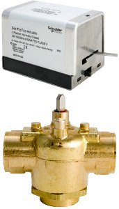 24v 1" NPT 3 Way Zone Valve Cv=7.5 15 PSI