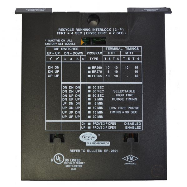 Programmer Module. 30 Second Purge 10 and 15 Sec. TFI Recycle.