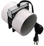 4" PVC Inline Radon Mitigation Booster Fan 90 CFM Includes 6' Power Cord 16 Watt