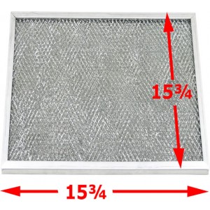 Pre-filter For Cac-100 Aluminum Mesh 15-3/4" X 15-3/4" X 3/8"