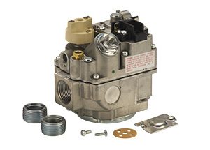 24v 3/4" X 3/4" Standing Pilot Gas Valve With LP Kit & Two 3/4" X 1/2" Reducer B
