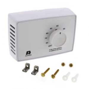 24/120V SPST Horizontal Wall Mount Humidistat 20-80% Relative Humidity