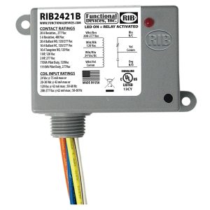 Enclosed Relay 20 Amp SPDT with 24 Vac/dc/208-277 Vac/120 Vac Coil