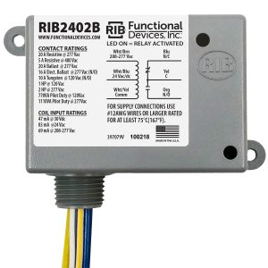 Enclosed Relay 20amp Spdt 24vac/dc/208-277vac