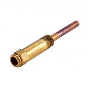 1/2" NPT. Copper Well Assy. W/3" Insertion Less Mounting Clamp