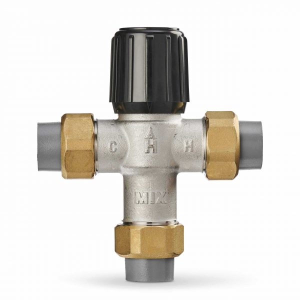 Aquamix 1070 Lead Free Mixing Valve 3/4" Union Cpvc 70-120f