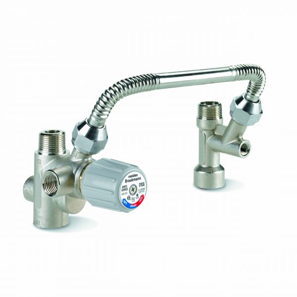 3/4" NPT. Directconnect water Heater kit including valve tee And 11" flex connec
