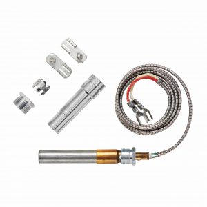 35" Long Universal Thermopile With Push In Clip PG Adapter And Attaching Nuts.