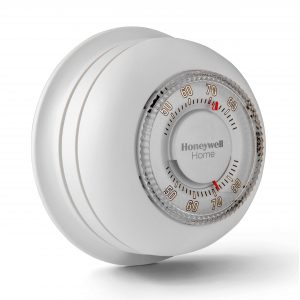 Premier White 24v Mercury Free Heat Only Round Thermostat For Conventional/Gas O