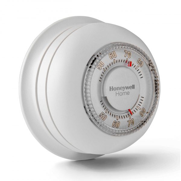 Premier White 24v Mercury Free Heat Only Round Thermostat For Conventional/Gas O