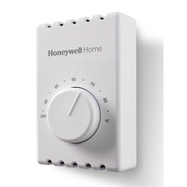 120/208/240/277V Four Wire Premier White DPST Bimetal Electric Heat Thermostat W