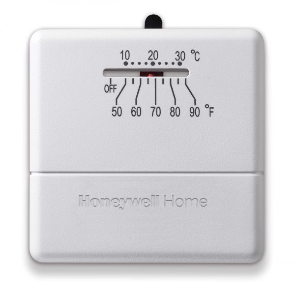 Premier White 24v Snap Action Single Stage Heat-Cool Thermostat 1H-1C 50-90F 0.1