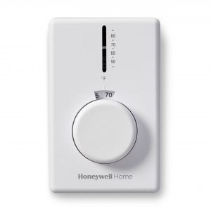 120/208/240/277v SPST Diaphragm Electric Heat Thermostat In White Includes Therm