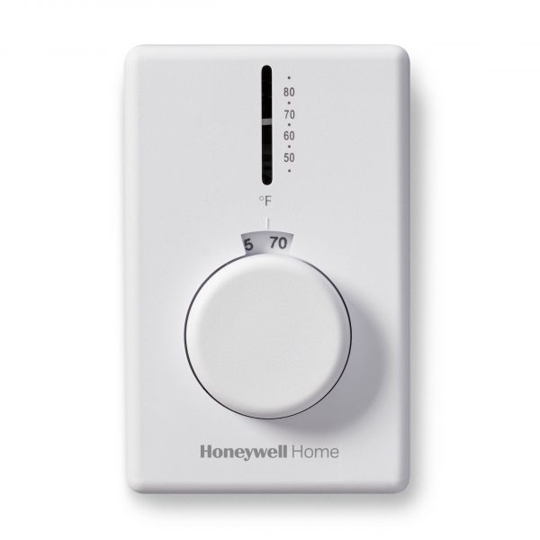 120/208/240/277v SPST Diaphragm Electric Heat Thermostat In White Includes Therm