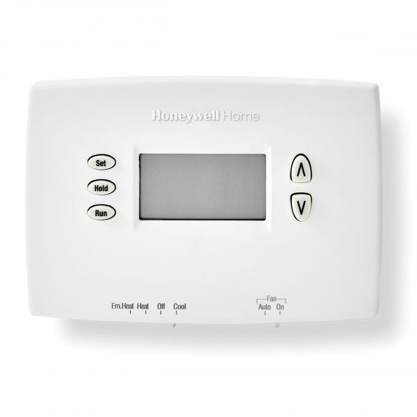 24v Pro 2000 Horizontal Programmable Thermostat 2 Heat/1 Cool Heat Pump 5-2 Day