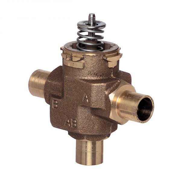 1/2" Sweat Three Way Mixing/Diverting Zone Valve Body 3.8 Cv