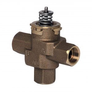 1" Female NPT. Mixing/Diverting Three Way Zone Valve Body 8.6 Cv