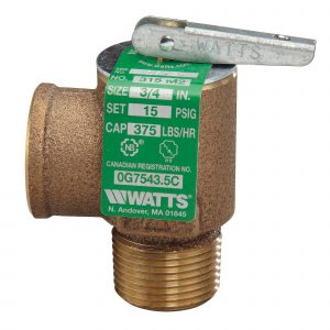 3/4" 15 PSI Steam Safety Relief Valve 375 LBS/HR 0342629