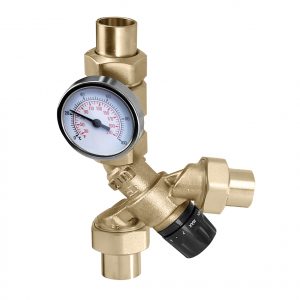 Anglemix 3-way Mixing Valve 3/4" Press w/checkgauge