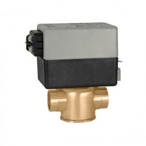 24v NC 2 Way 3/4" Sweat 7.5 Cv 2 Zone Valve Aux. Switch / Terminal Block