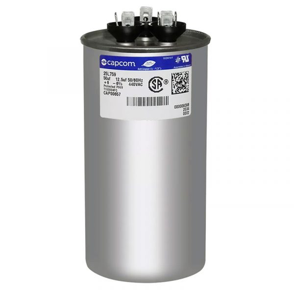 Capacitor Dual 50/12.5 Mfd 440v