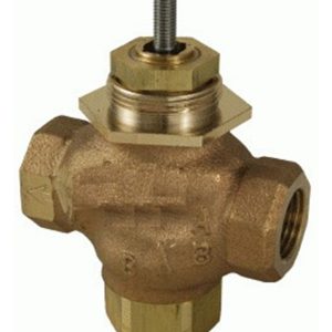 3/4" NPT. 3 Way Mixing Bronze Body Brass Plug No Disc