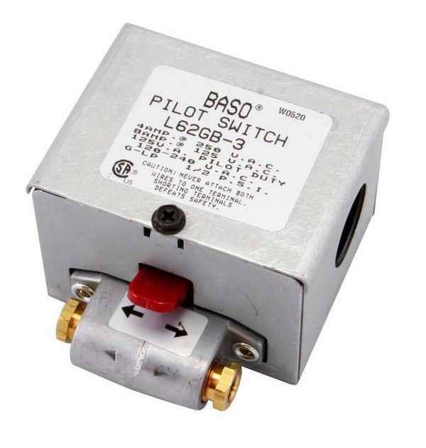 SPST Pilot Switch Manual Reset Non 100% Shut-Off