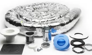 Installation Kit - 2.5" - Rectangular Metal Plenum (5 outlets) Includes (5) Supply Outlets - (5) Metal Take Offs - (5) Winter Supply Shutoff Caps - (10) Scrim Core Clamps(silver) - (10) Toggles and Screws - (10) Aluminum Core Clamps (black) -  (1) Balancing Orifice Kit - (5) Couplings with (10) Tape Rings