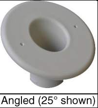 Supply Outlet - Round - Plastic - 25° Sloped