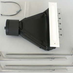 UPC-68T - Twist Fit Straight Slotted Outlet - 2" - White - 1/2" x 8" opening