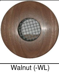 Supply Outlet - 2.5" - Round - Wood - Walnut