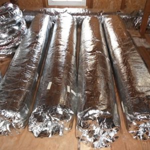 HVSPI-10-72-4 Gustafson 10" x 6' Spiral High Velocity Plenum w/ 8' R8 Insulation Sleeve BOX of 4