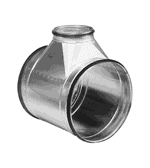 SpacePak - AC-SM9-T - Smart Seal Spiral 9" Sheet Metal Tee