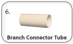 Hi-Velocity 3" HE Branch Connector Tube (4 per box)
