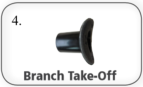 Hi-Velocity 3" HE Branch Take Off w/ gasket