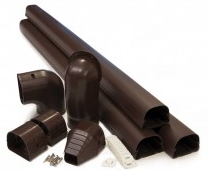 LDK92B Fortress 3.5" 12' Wall Duct Kit - BROWN