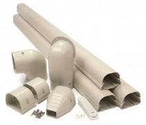 LDK92I Fortress 3.5" 12' Wall Duct Kit - IVORY